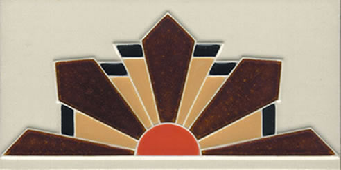 art deco border tile