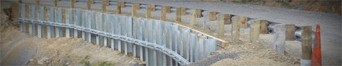 Structural Steel Retaining Wall Posts