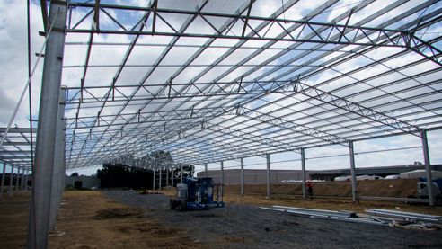 Open Web Trusses as Portal Roof Rafters | Hopleys