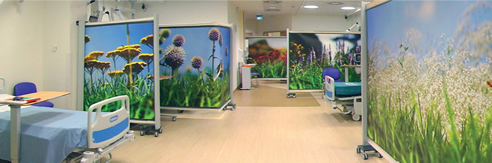 KwickScreen temporary physical barrier for Hospitals