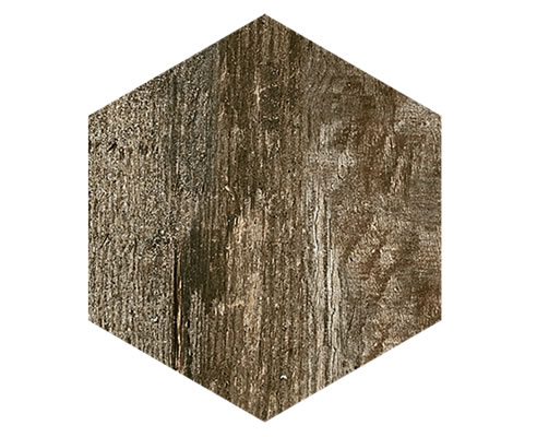 timber look hexagon tile