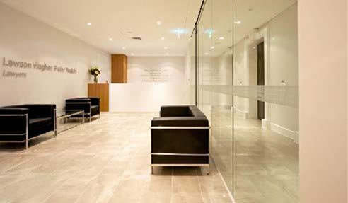 tiled reception area