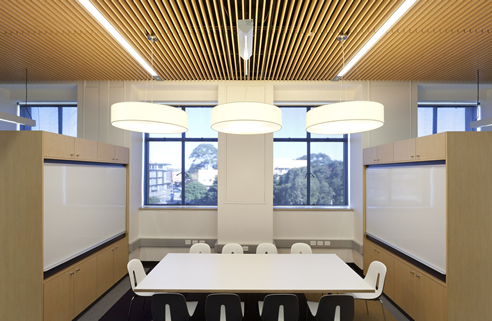 Integrated Lighting Slatted Ceiling Tiles