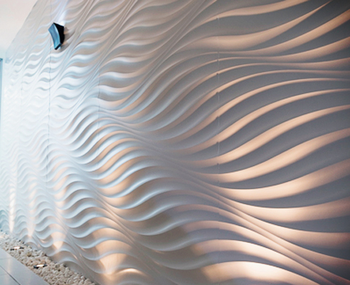 Crisp white painted panels from 3D Wall Panels