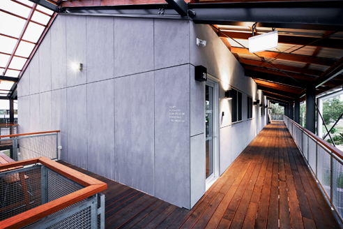 Through-coloured fibre cement panels from Fairview Architectural