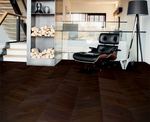 Chevron pattern floor from Premium Floors