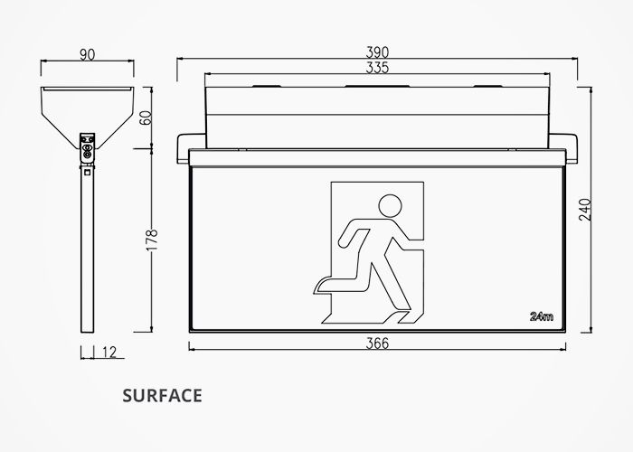 Surface Mounted Exit Signs from FAMCO