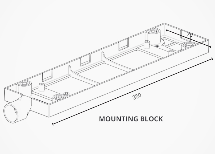 Surface Mounted Exit Signs Mounting Block from FAMCO