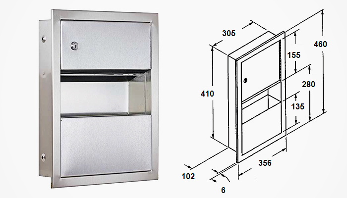 Compact Paper Towel Dispenser & Waste Receptacle from Star