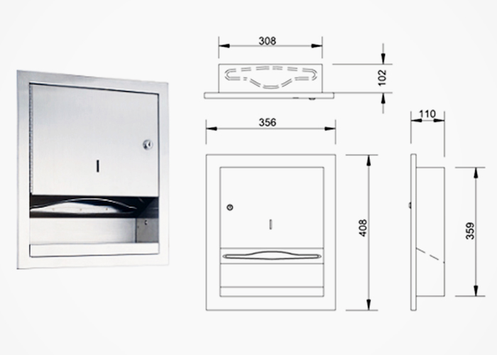 Compact Stainless Steel Paper Towel Dispensers from Star