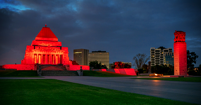 Monument Facade Colour-Changing Lighting by WE-EF