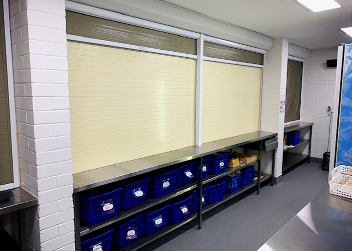 Roller Shutters with Flyscreens for School Canteens from ATDC