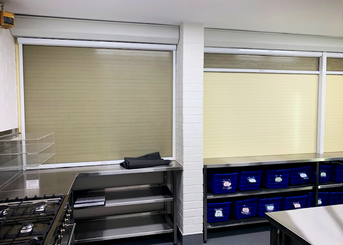 Roller Shutters with Flyscreens for School Canteens from ATDC