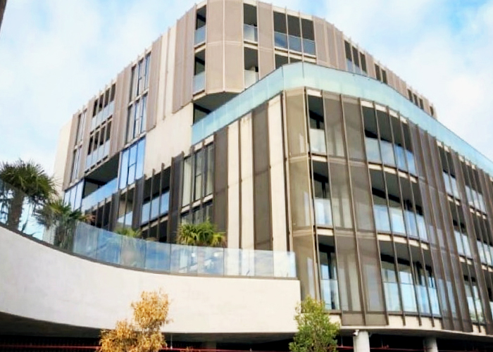 Dry Glazed Balustrade for the Elke Apartments from Axiom Group