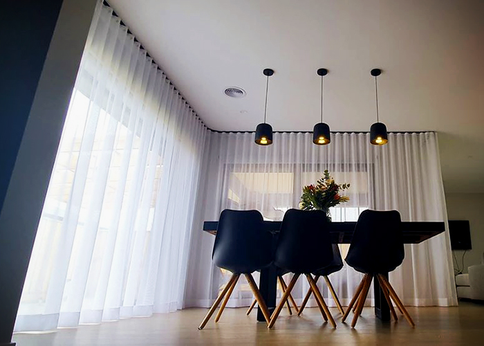 Modern Motorised Sheer Blinds from Forest Drapery Hardware