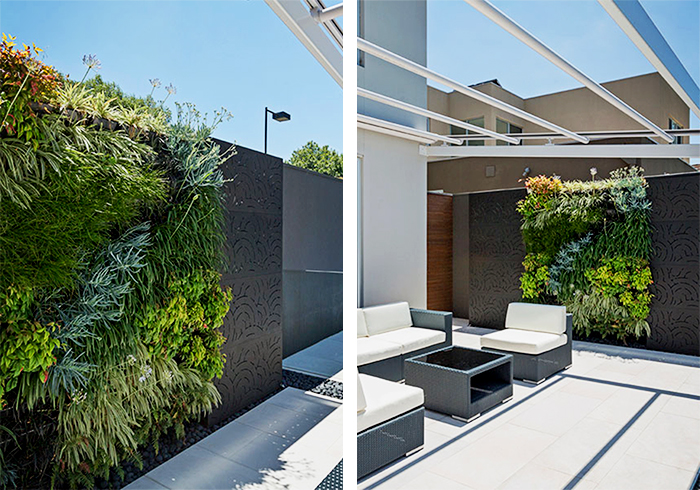 Green Wall & Sandstone Paving for Caulfield Residence by KHD
