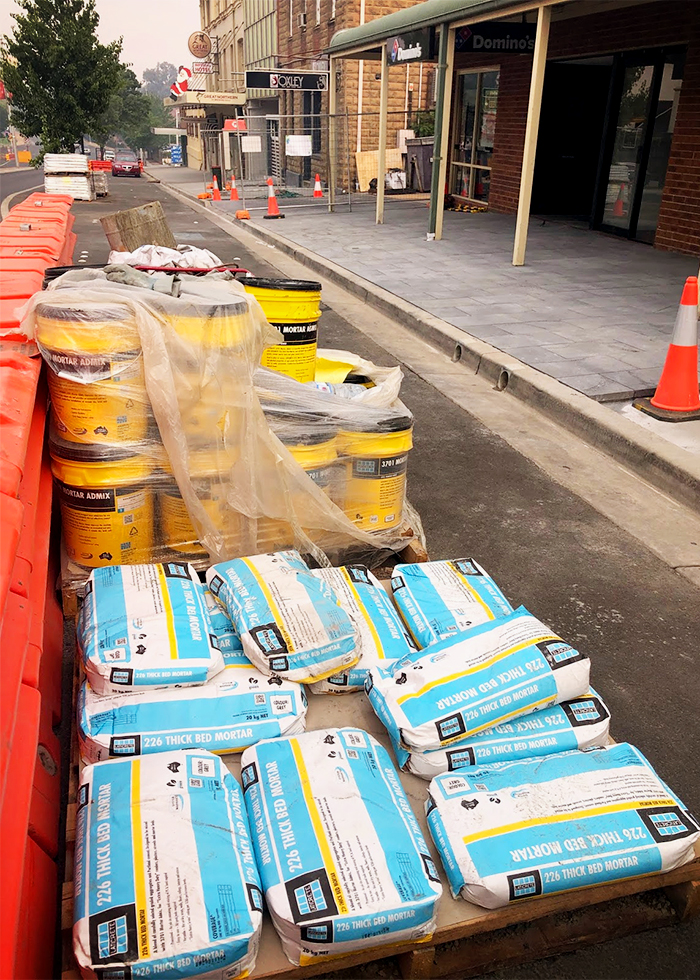 Basalt Paving for Cowra Street Upgrade Using LATICRETE