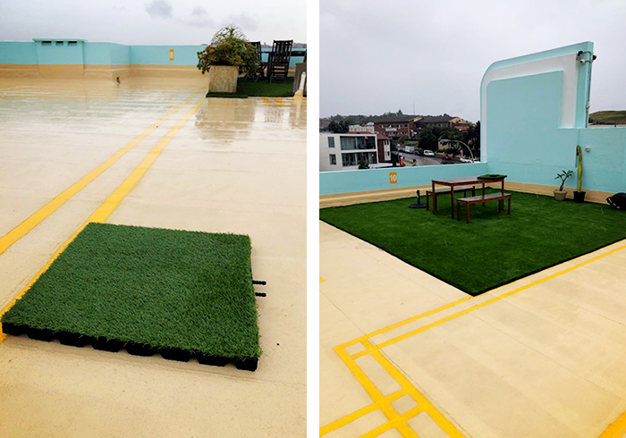De Boer Grass Tiles for Roof Tops from Solartex