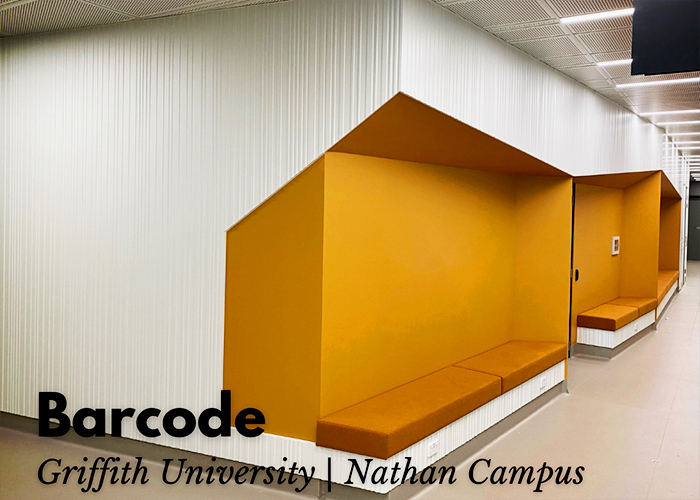 Barcode Textured Wall Design for Griffith University by 3D Wall Panels