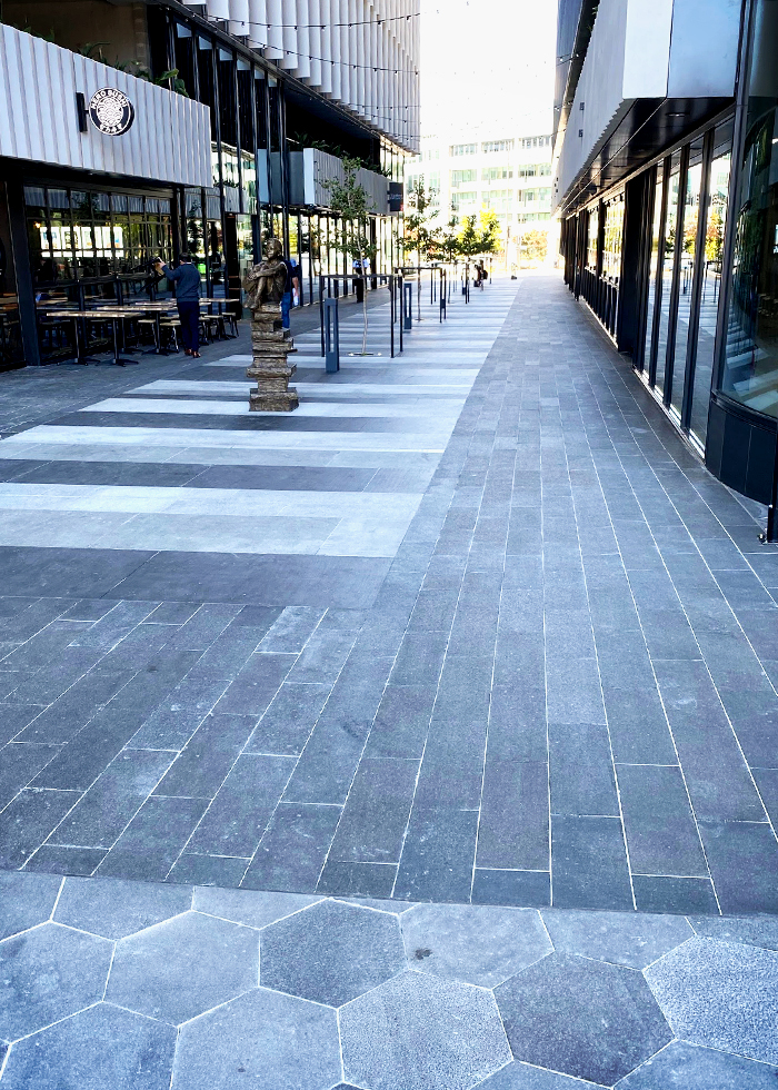 Granite Stone Streetscape Completed by LATICRETE