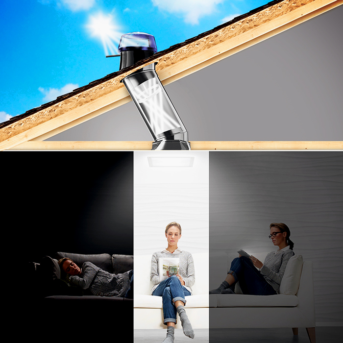 Tubular Skylights with Daylight Control New from Solatube