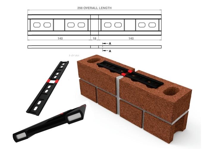 Vertical Control Gap Tie for Brickwork by Cerra Metal Works