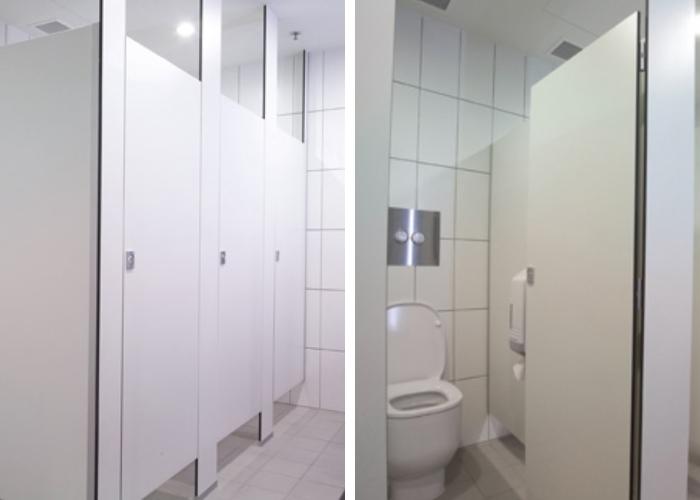 Toilet Cubicle Partitions Laminate Board by Flush Partitions