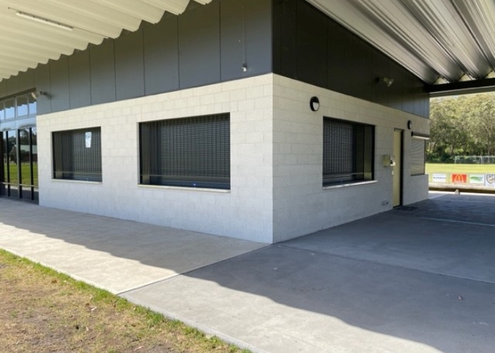 Commercial Grade Security Shutters Secure Outdoor Sports Pavilions from ATDC