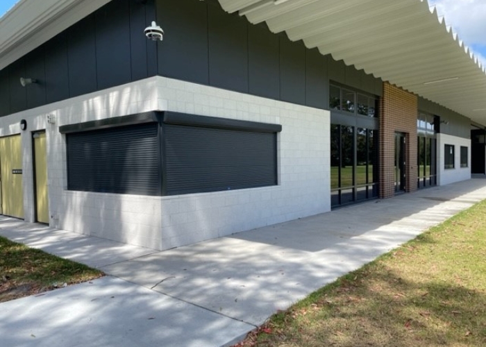 Commercial Grade Security Shutters Secure Outdoor Sports Pavilions from ATDC