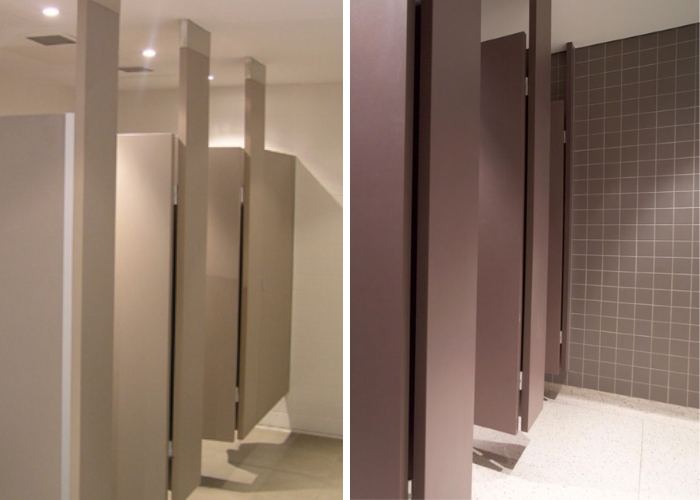 Ceiling Suspended Change Room Cubicles by Flush Partitions