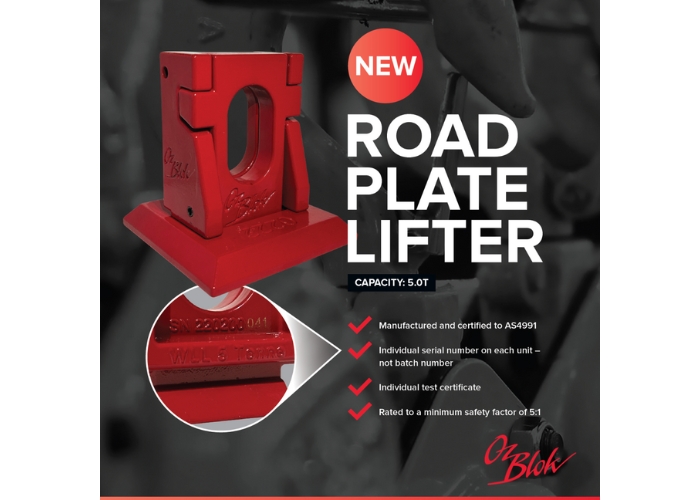 OzBlok Heavy Duty Road Plate Lifter by Hoisting Equipment Specialists