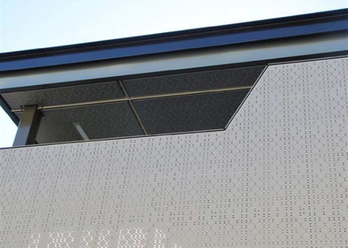 Universal Hardcoat for Perforated Aluminium Facade by Universal Anodisers