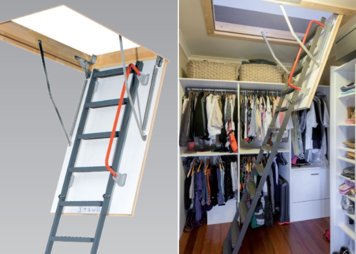 Metal Ladder for Ceilings by Attic Ladders