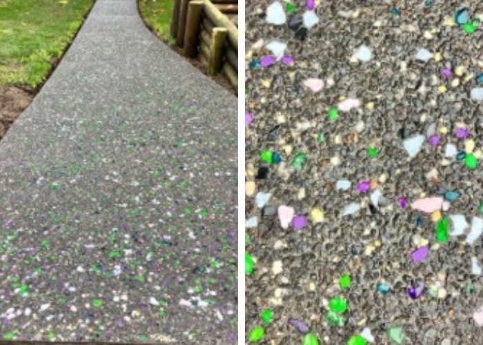 Schneppa Glass™ and PolyGlow™ Add Day-Night Visual Appeal to Custom Pathway
