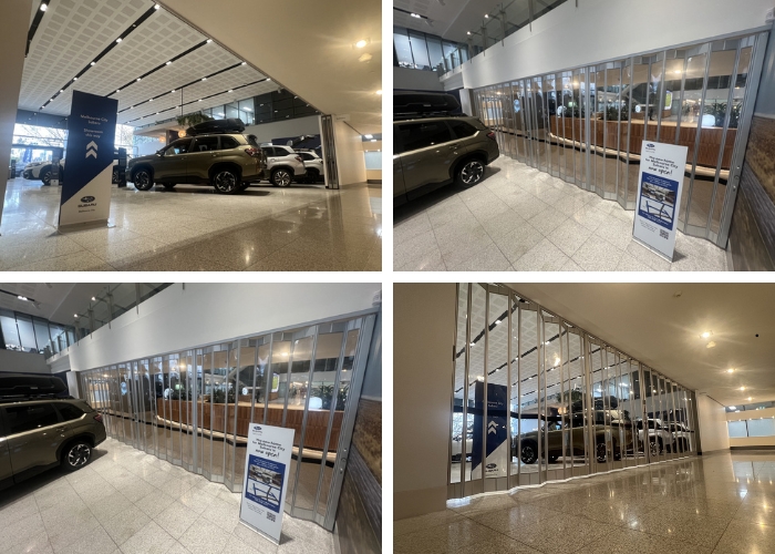 Folding Closure Doors for Premium Automotive Showrooms by ATDC