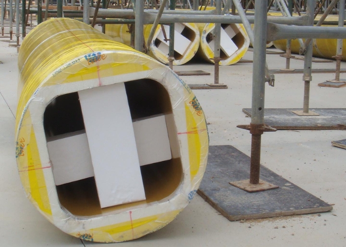 Concrete Column with Rounded Corners by Bespoke Formwork