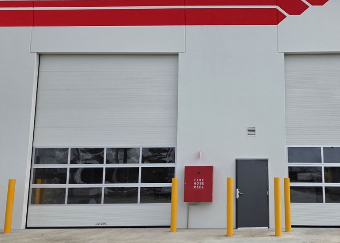 Insulated Sectional Doors with Double-glazed Viewing Panels from EBS Entrance Solutions