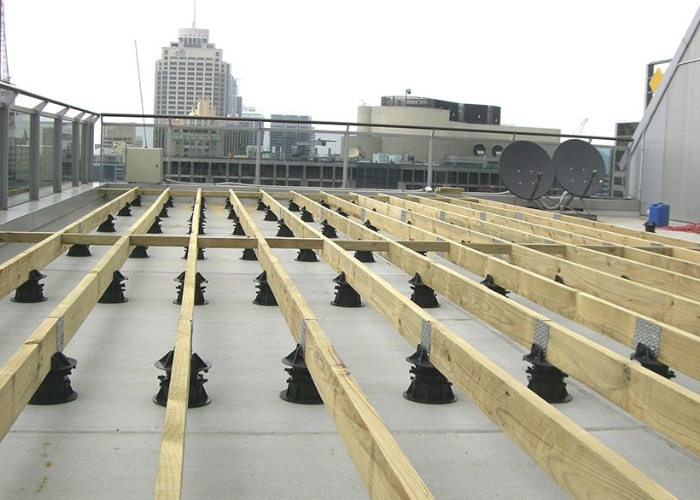 Adjustable Free Standing Support for Decks by Elmich
