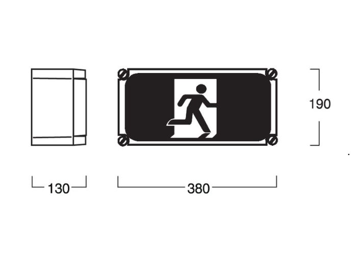 Weatherproof LED Exit Sign for Exterior Applications by FAMCO