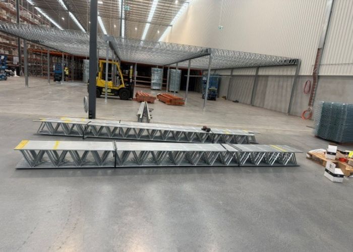 Lightweight Mezzanine Systems for Storage and Workspaces by Hunt Engineering