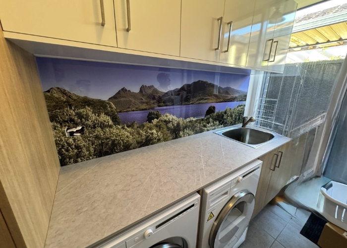 Custom Printed Splashback for Laundry Rooms by ISPS Innovations