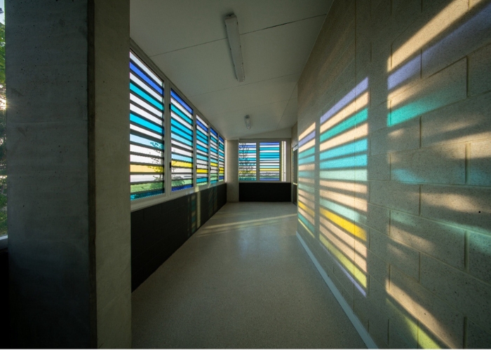 Sensory Louvre Facade for Special School by Safetyline Jalousie