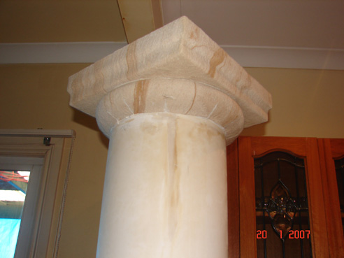handcrafted stone column