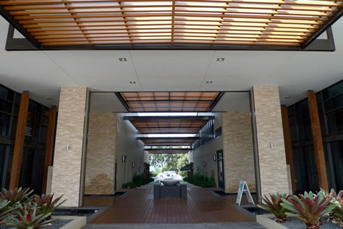 timber look aluminium ceiling screens