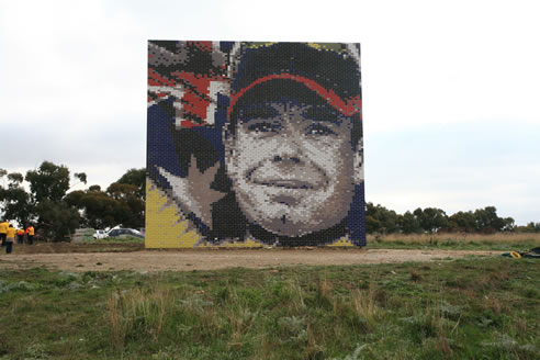 cadel evans brick mural