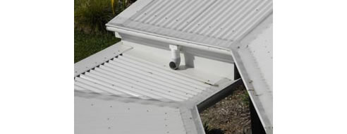 gutters protected with gutter mesh
