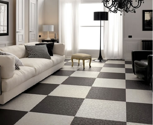 patterned floor tiles