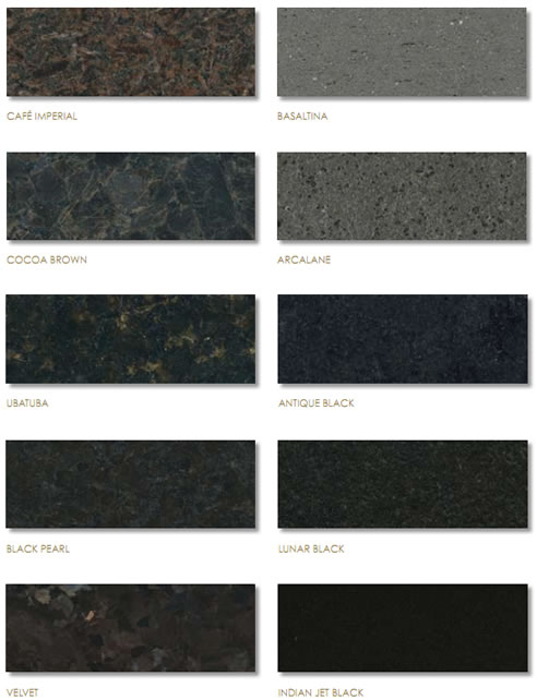 granite and basalt varieties