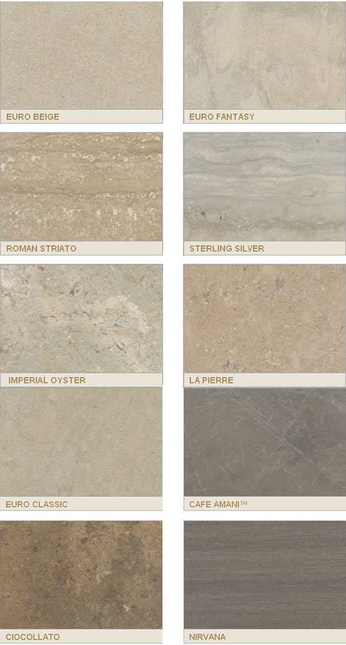 inside out range of natural stone tile colours
