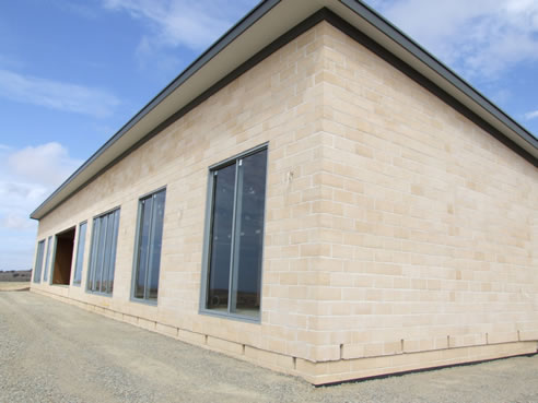 house built with timbercrete sandstone bricks